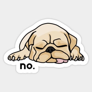 Puppy Says No Sticker